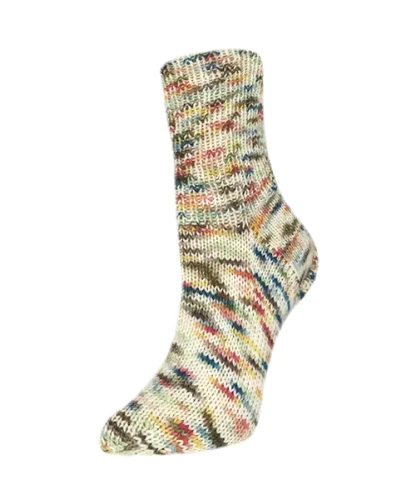Włóczka Rellana Flotte Socke 4f. Seide-Kunterbunt 3154 skarpetkowa, skarpetowa, skarpetki, skarpety, merino, merynos, z jedwabiem, z poliamidem, sweter, szalik, czapka, chusta