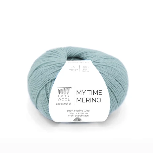 Włóczka GABO WOOL My Time Merino 9060 błękitny