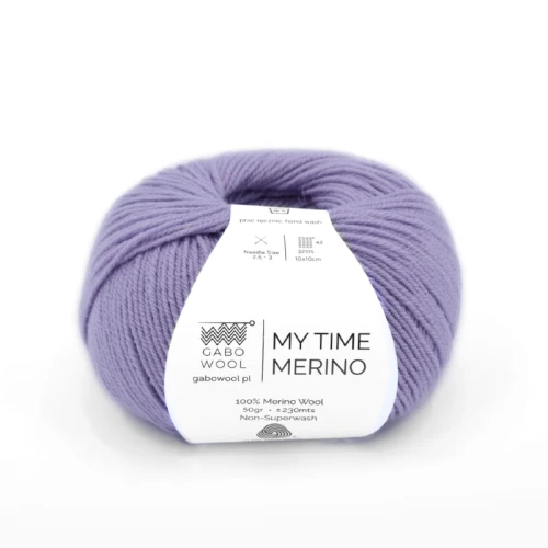 Włóczka GABO WOOL My Time Merino 930 jasna lawenda