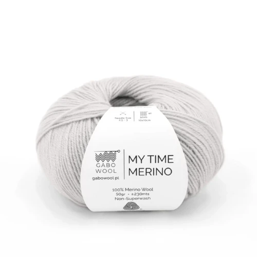 Włóczka GABO WOOL My Time Merino 9571 popiel, merynos, z merynosa
