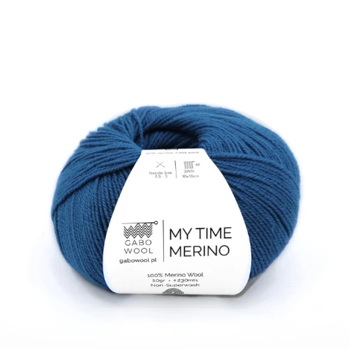 Włóczka GABO WOOL My Time Merino 9600 kobalt