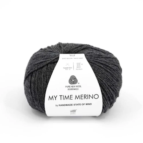 Włóczka GABO WOOL My Time Merino by HSOM 9403 grafitowa stal, merynos, z merynosa