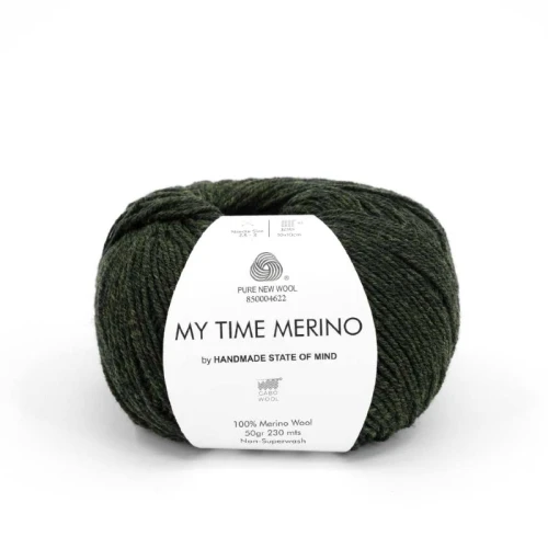 Włóczka GABO WOOL My Time Merino by HSOM 9738 zielony mech