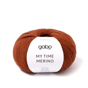 Włóczka GABO WOOL My Time Merino 9729 rdzawy brąz
