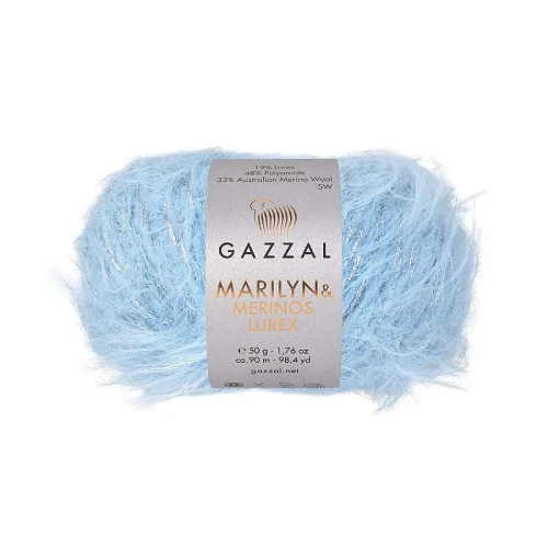 Włóczka Gazzal Marilyn & Merinos LUREX 8280L błekit