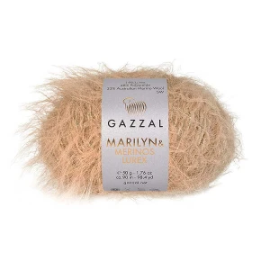 Włóczka Gazzal Marilyn & Merinos LUREX 82083L karmelowy