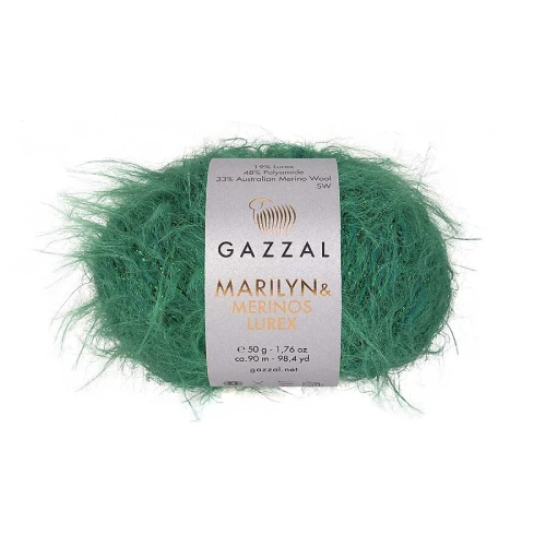 Włóczka Gazzal Marilyn & Merinos LUREX 8293L zielony