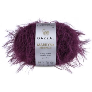 Włóczka Gazzal Marilyn & Merinos 8268 ciemne winogrona