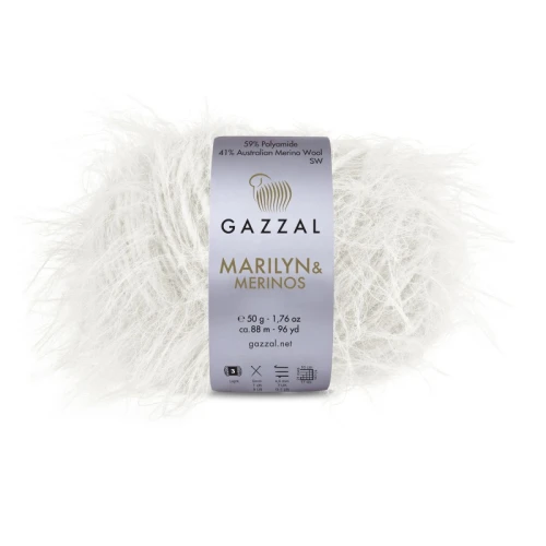 Włóczka Gazzal Marilyn & Merinos 8269 ecru