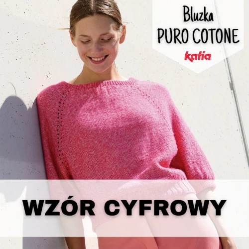 Wzór na sweter bluzkę Puro Cotone od Katia