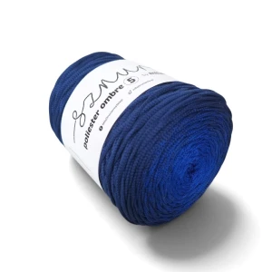 Sznurek poliestrowy płaski OMBRE 5 mm, 250m POM118 chaber/royal blue