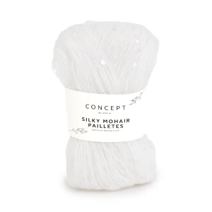 Włóczka Katia Concept Silky Mohair Pailletes 200 biały
