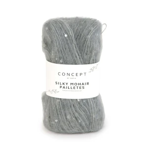 Włóczka Katia Concept Silky Mohair Pailletes 201 szary