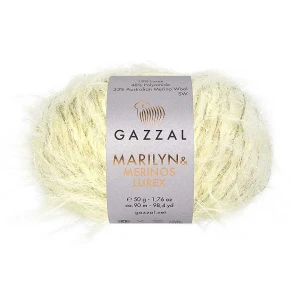 Włóczka Gazzal Marilyn & Merinos LUREX 8262L cytrynowy