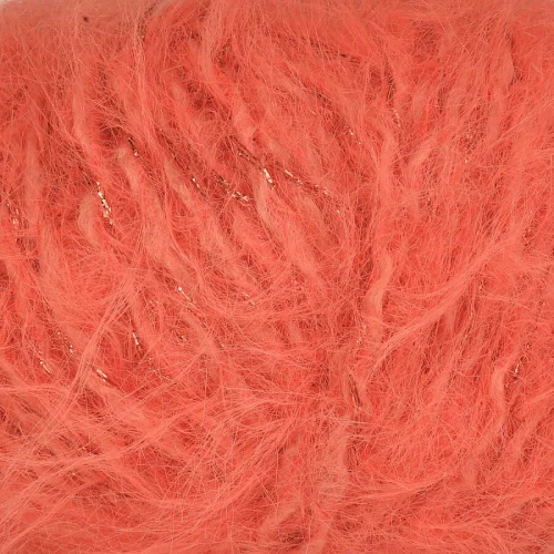Włóczka Gazzal Marilyn & Merinos LUREX 8264L elektryczna pomarańcza włochata, puszysta, merynos, merino, kudłata, z długim włosem, długi włos