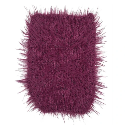 Włóczka Gazzal Marilyn & Merinos LUREX 8267L ciemne winogrona włochata, puszysta, merynos, merino, kudłata, z długim włosem, długi włos