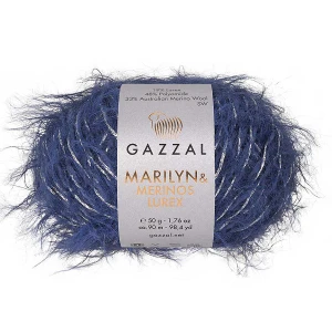 Włóczka Gazzal Marilyn & Merinos LUREX 8274L dżins