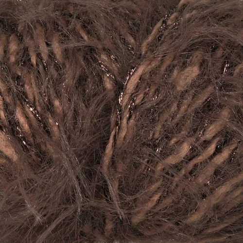Włóczka Gazzal Marilyn & Merinos LUREX 8284L czekolada włochata, puszysta, merynos, merino, kudłata, z długim włosem, długi włos