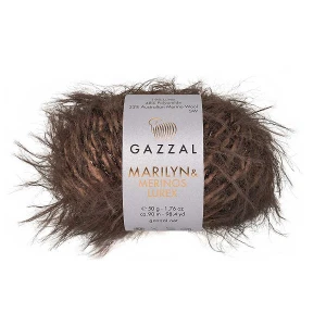 Włóczka Gazzal Marilyn & Merinos LUREX 8284L czekolada