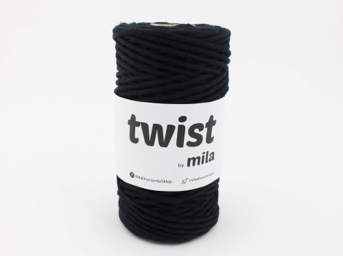 Sznurek skręcany Twist 3mm 100m, 02 czarny
